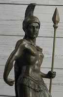 VINTAGE SIGNED KNIGHT WARRIOR BRONZE STATUE DALOU DECO SCULPTURE FIGURINE ART