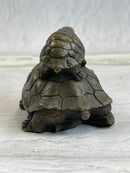 Mother Turtle with Baby Hatchling Bronze Sculpture