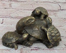 Turtle Family 3 Turtles Bronze Metal Sculpture by Milo