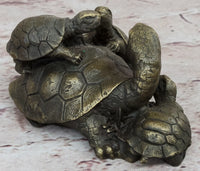 Turtle Family 3 Turtles Bronze Metal Sculpture by Milo