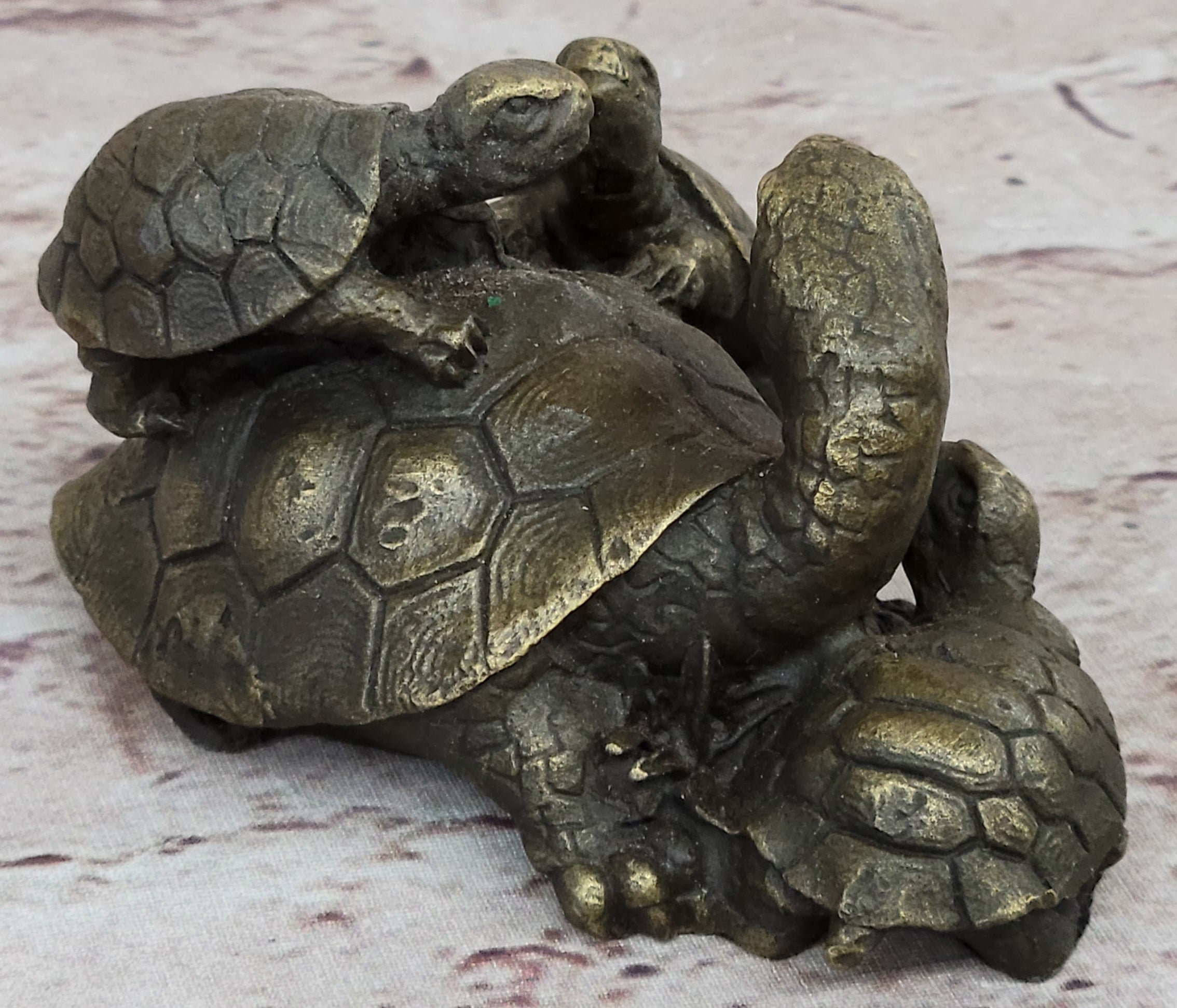 Turtle Family 3 Turtles Bronze Metal Sculpture by Milo