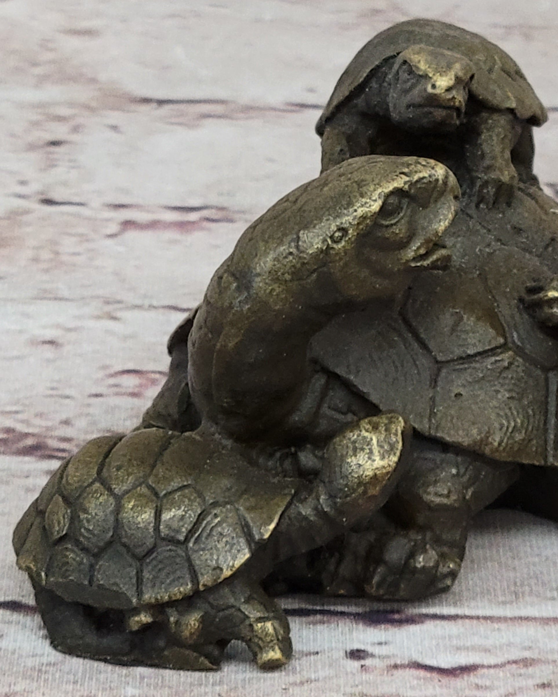 Turtle Family 3 Turtles Bronze Metal Sculpture by Milo