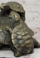 Turtle Family 3 Turtles Bronze Metal Sculpture by Milo