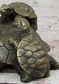 Turtle Family 3 Turtles Bronze Metal Sculpture by Milo