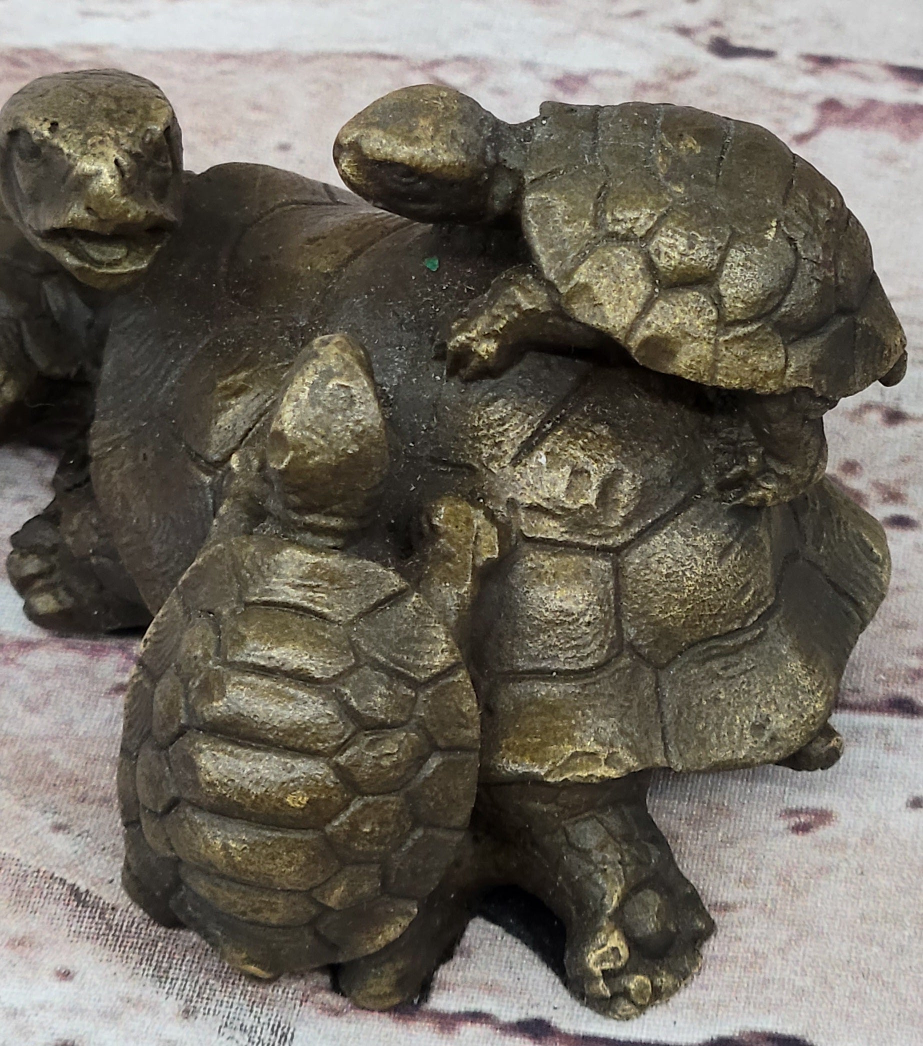 Turtle Family 3 Turtles Bronze Metal Sculpture by Milo
