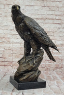 Bronze Metal Eagle Sculpture on Rocky Base by Barye