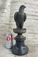 Milo Hawk American Eagle Bronze Marble Base Sculpture