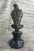 Milo Hawk American Eagle Bronze Marble Base Sculpture