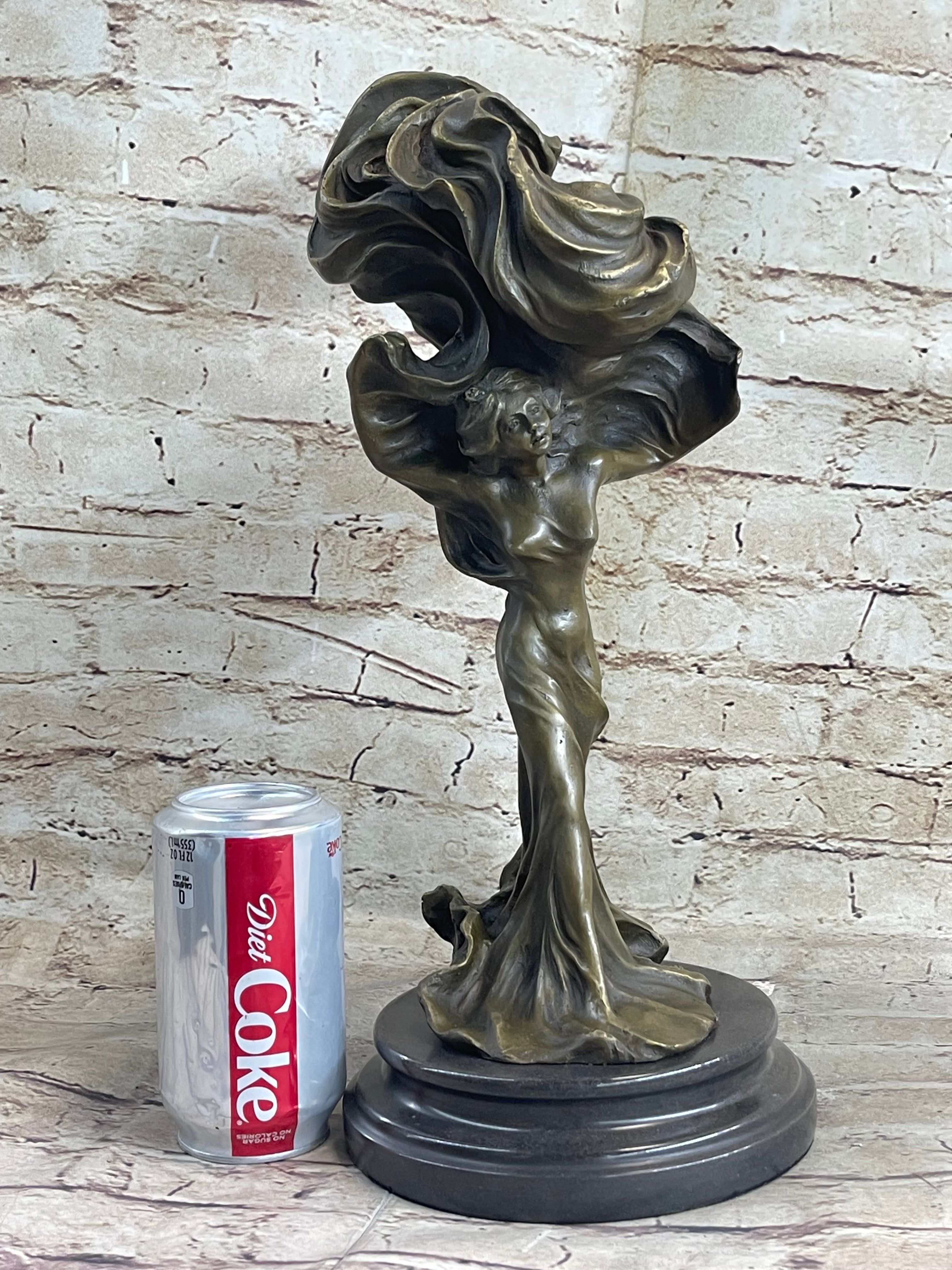 Abstract Surreal Female Figure with Windy Dress