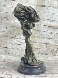 Abstract Surreal Female Figure with Windy Dress