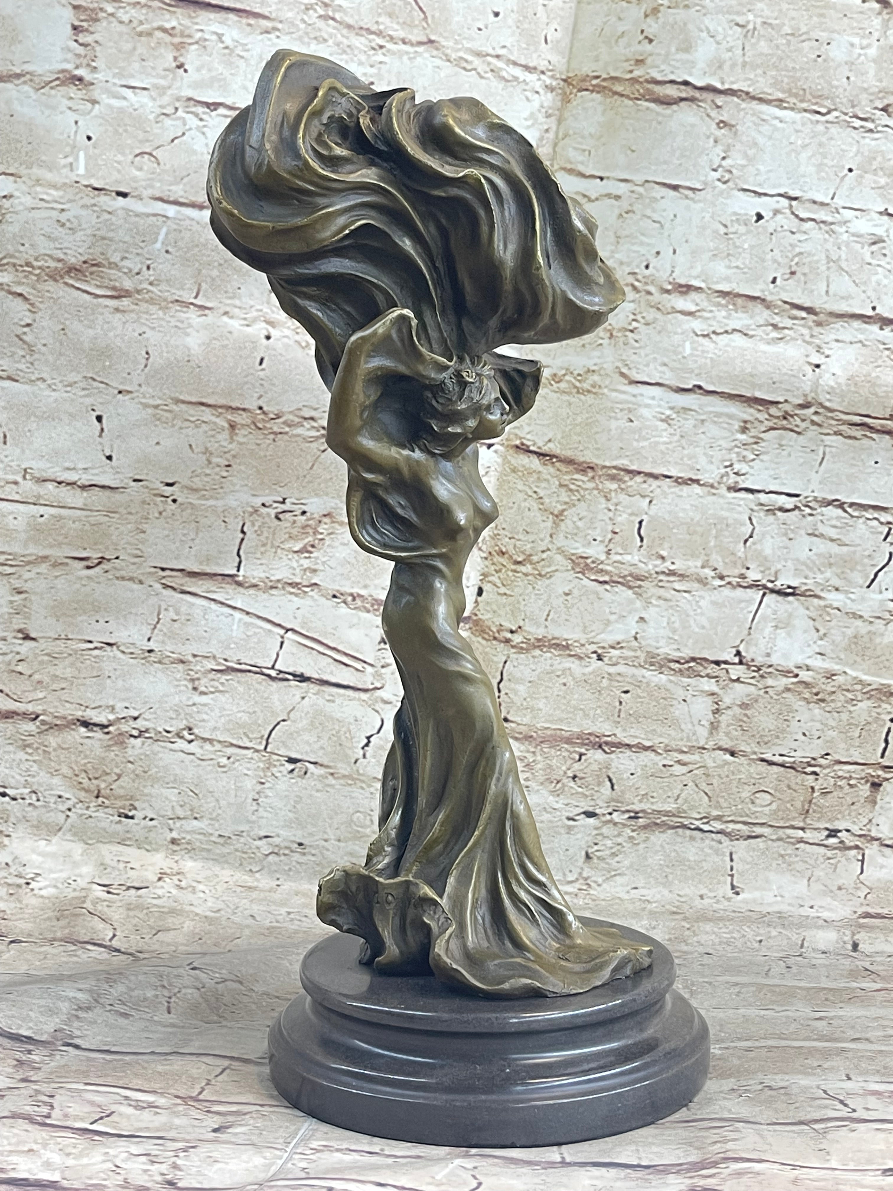 Abstract Surreal Female Figure with Windy Dress
