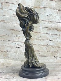 Abstract Surreal Female Figure with Windy Dress
