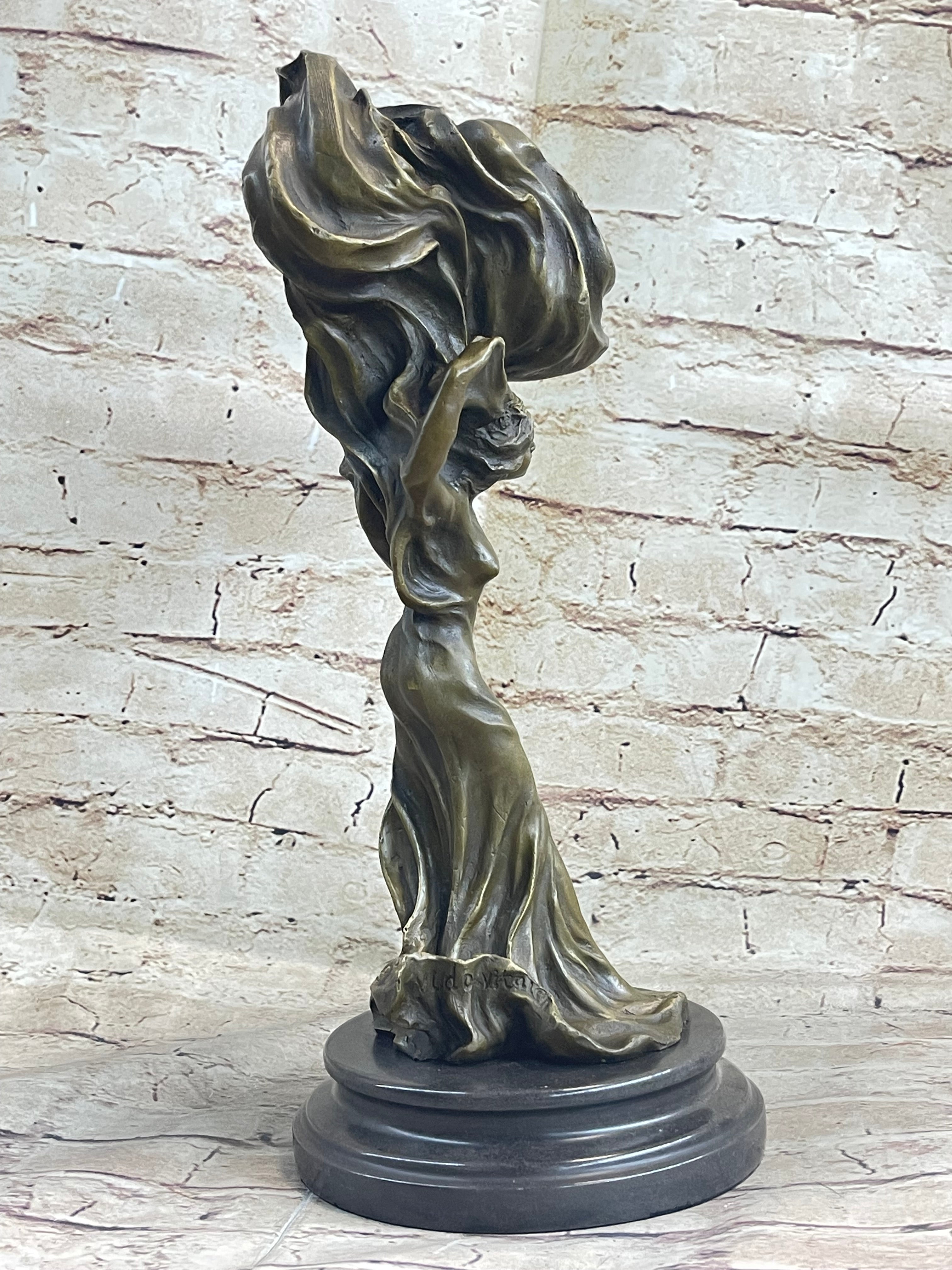 Abstract Surreal Female Figure with Windy Dress