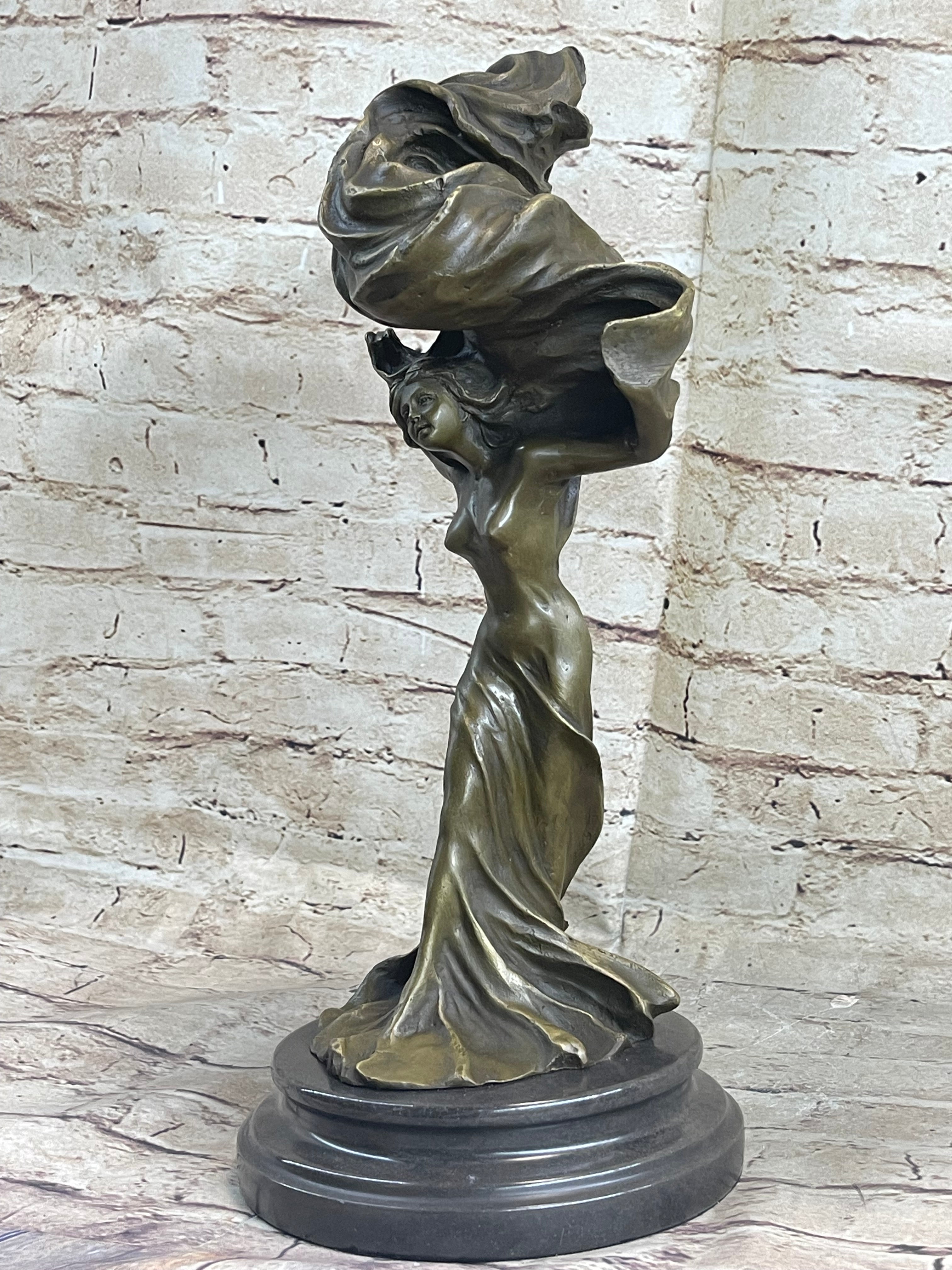 Abstract Surreal Female Figure with Windy Dress