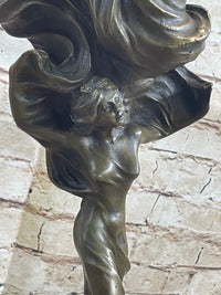 Abstract Surreal Female Figure with Windy Dress