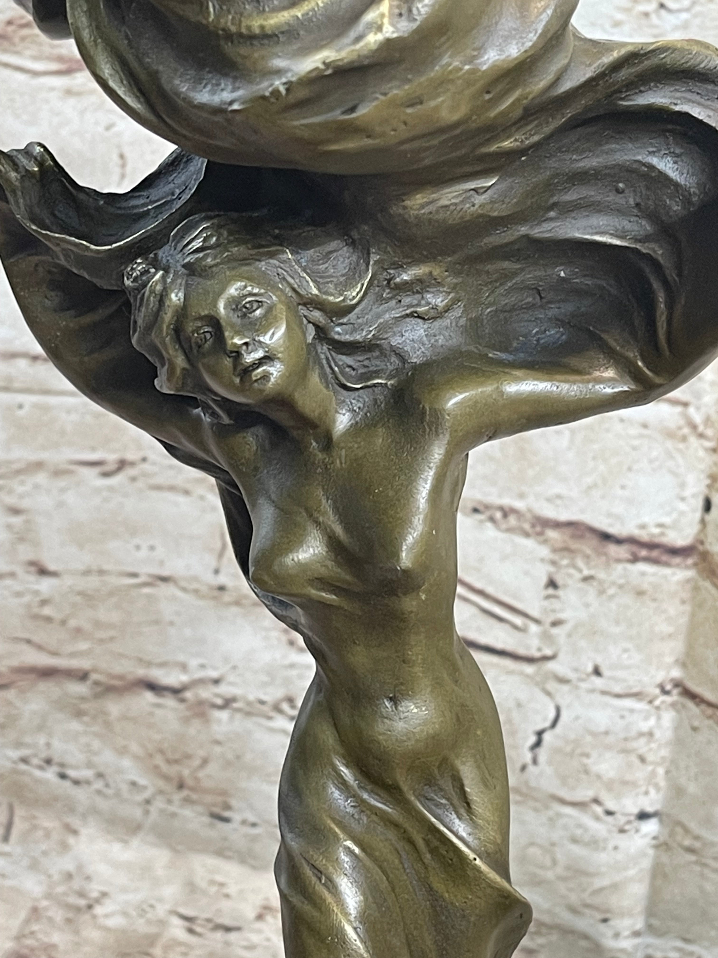 Abstract Surreal Female Figure with Windy Dress