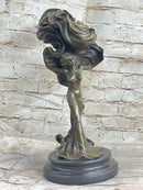 Abstract Surreal Female Figure with Windy Dress