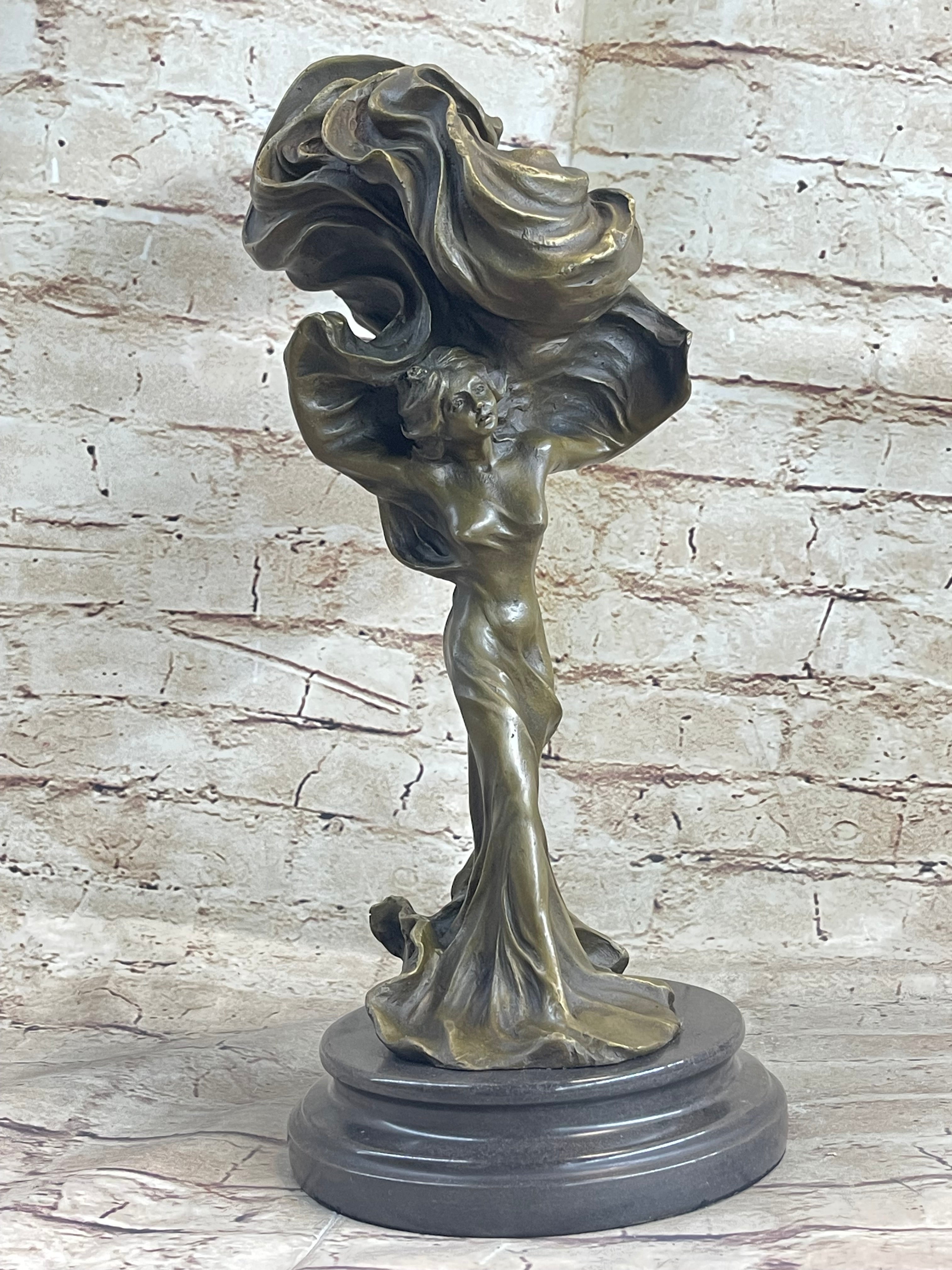 Abstract Surreal Female Figure with Windy Dress