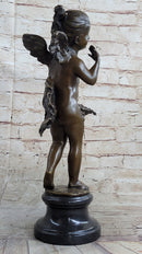 Young Female Angel Cherub Bronze Sculpture by Auguste Moreau