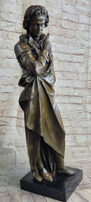 Signed Carrier Frederic Chopin Bronze Sculpture