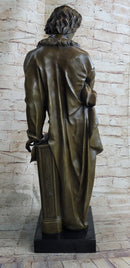 Signed Carrier Frederic Chopin Bronze Sculpture
