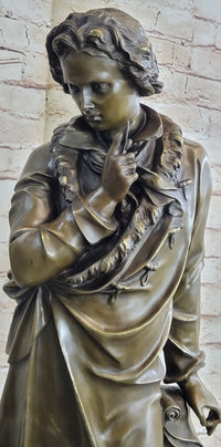 Signed Carrier Frederic Chopin Bronze Sculpture