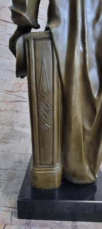Signed Carrier Frederic Chopin Bronze Sculpture