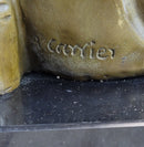 Signed Carrier Frederic Chopin Bronze Sculpture