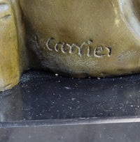 Signed Carrier Frederic Chopin Bronze Sculpture