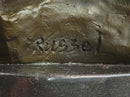 Bear & Cubs Playing - Bronze Metal Sculpture Signed Art