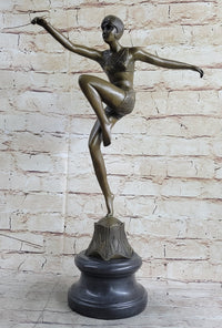 Art Deco Chiparus Swimmer Phoenician Dancer Flapper Girl Bronze
