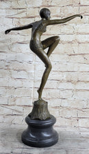 Art Deco Chiparus Swimmer Phoenician Dancer Flapper Girl Bronze