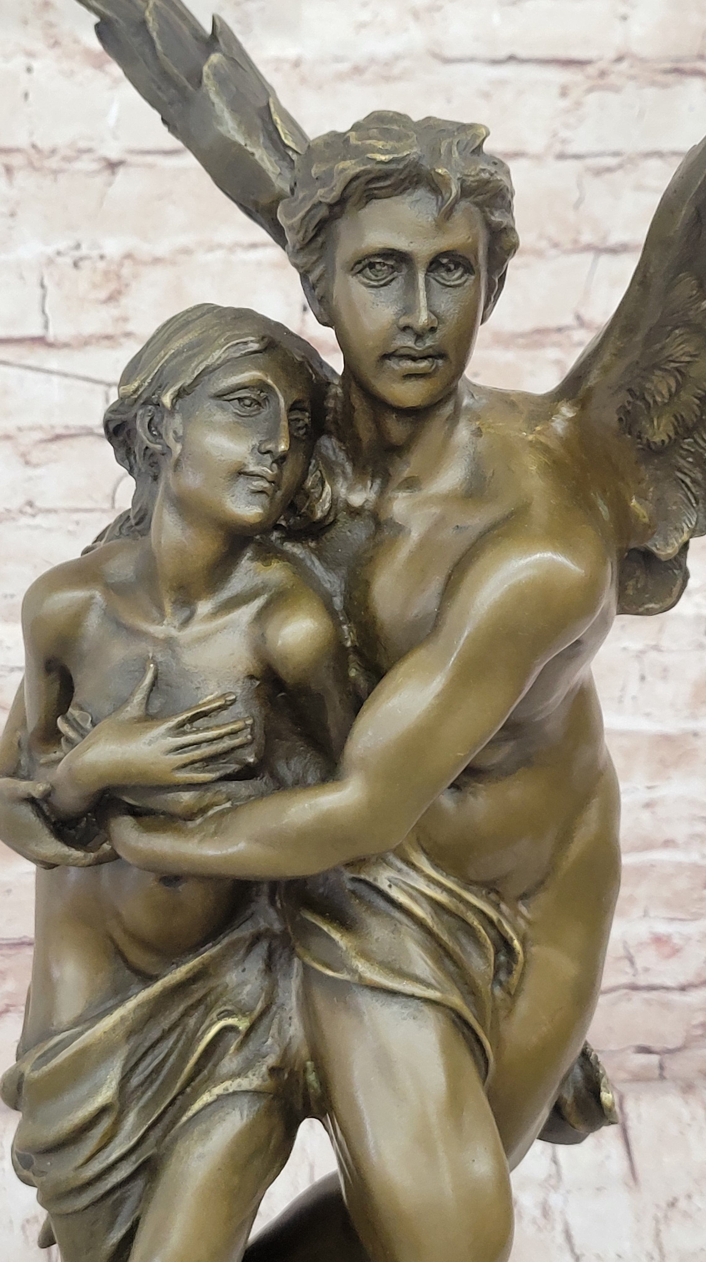 Psyche Cupid Eros Aphrodite Venus Winged Angel Lovers Bronze