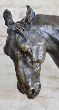 Large Arabian Horse Bronze Sculpture by P.J Mene