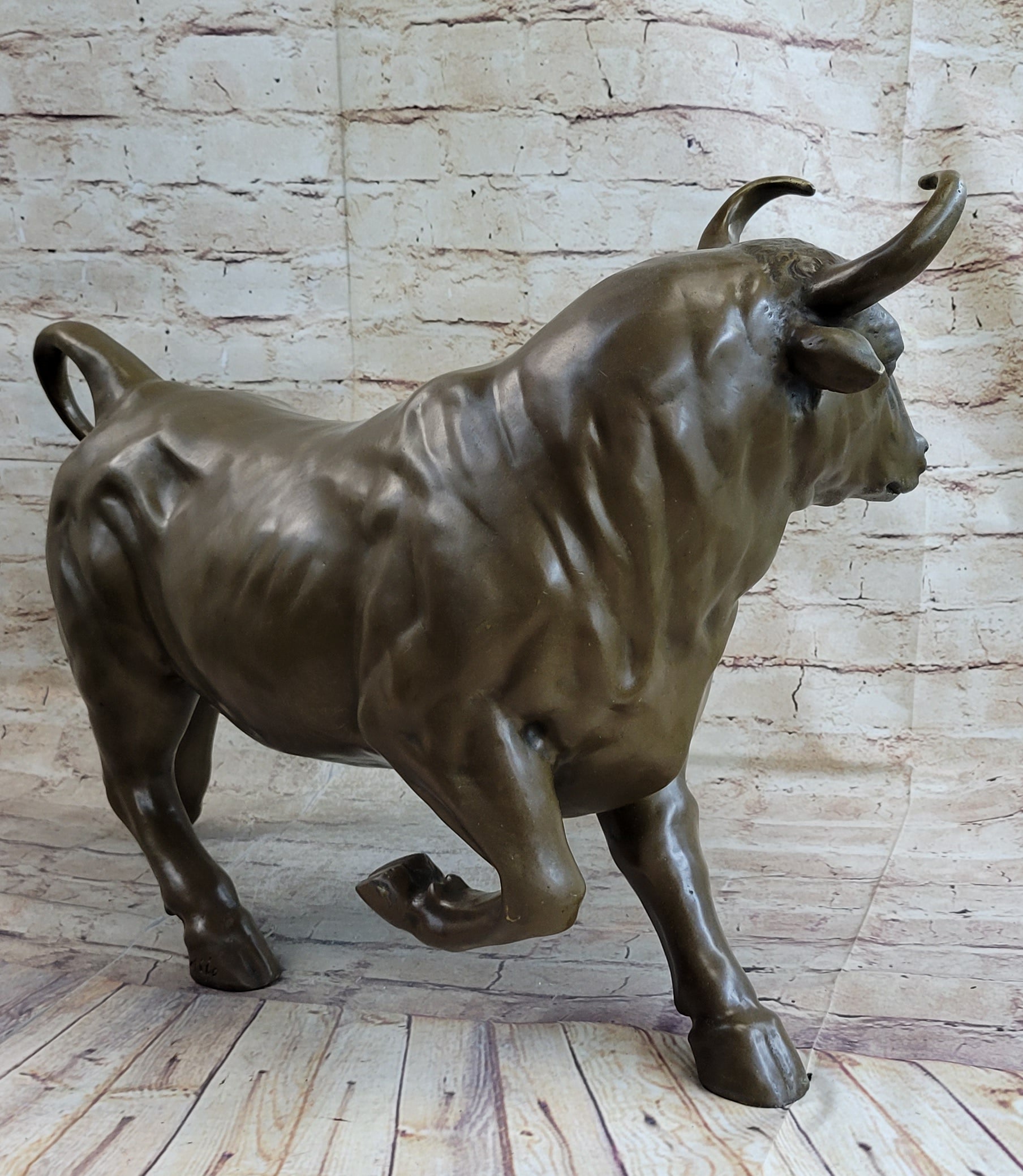 Trotting Bull Bronze Sculpture 16" x 22"