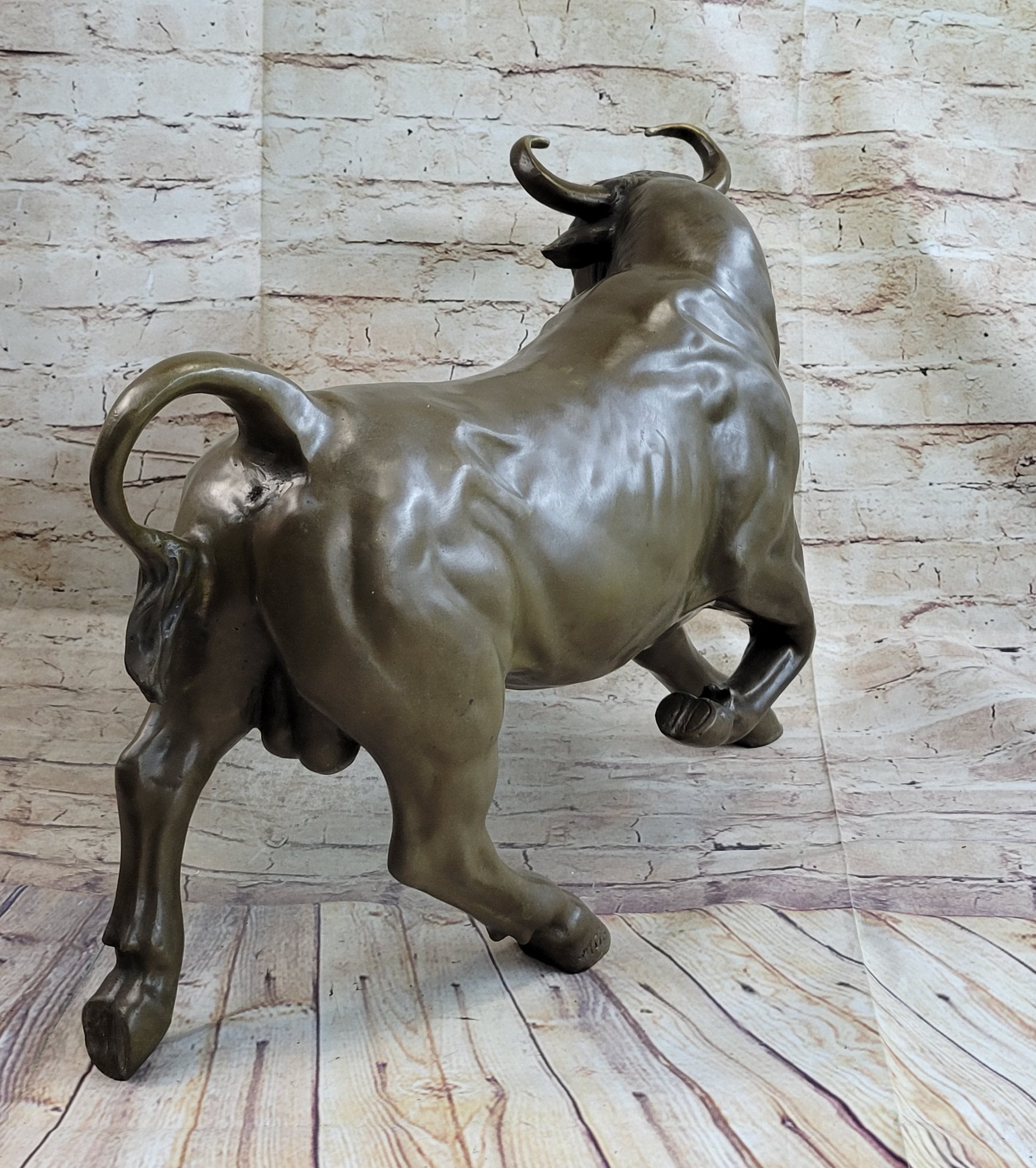 Trotting Bull Bronze Sculpture 16" x 22"