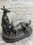 Kangaroo Wallaby Mother Joey Bronze Marble Australian Art