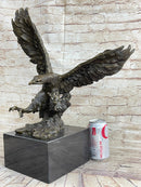 Eagle Landing with Outstretched Talons Bronze Sculpture