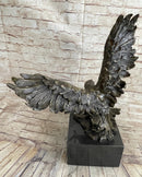 Eagle Landing with Outstretched Talons Bronze Sculpture