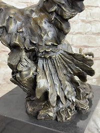 Eagle Landing with Outstretched Talons Bronze Sculpture
