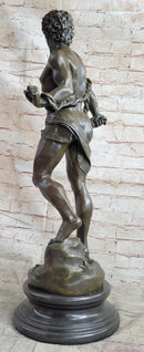 NUDE MUSCULAR MAN BRONZE SCULPTURE STATUE FIGURINE DECOR HOT CAST FIGURINE FIGURE