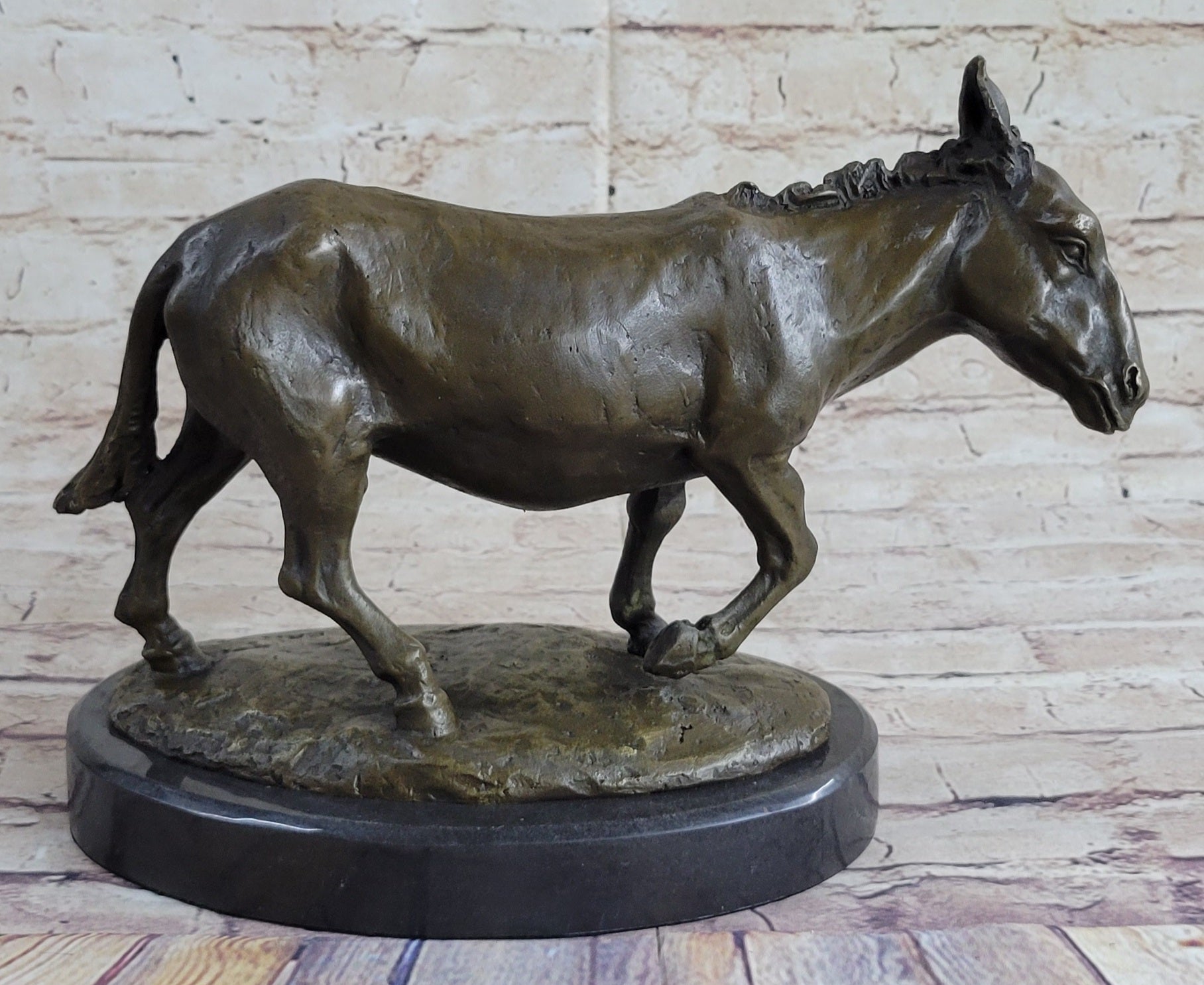 Vienna Cold Painted Bronze Donkey Hot Cast Sculpture