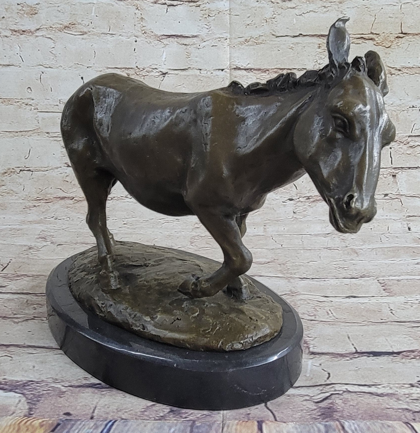 Vienna Cold Painted Bronze Donkey Hot Cast Sculpture