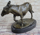 Vienna Cold Painted Bronze Donkey Hot Cast Sculpture