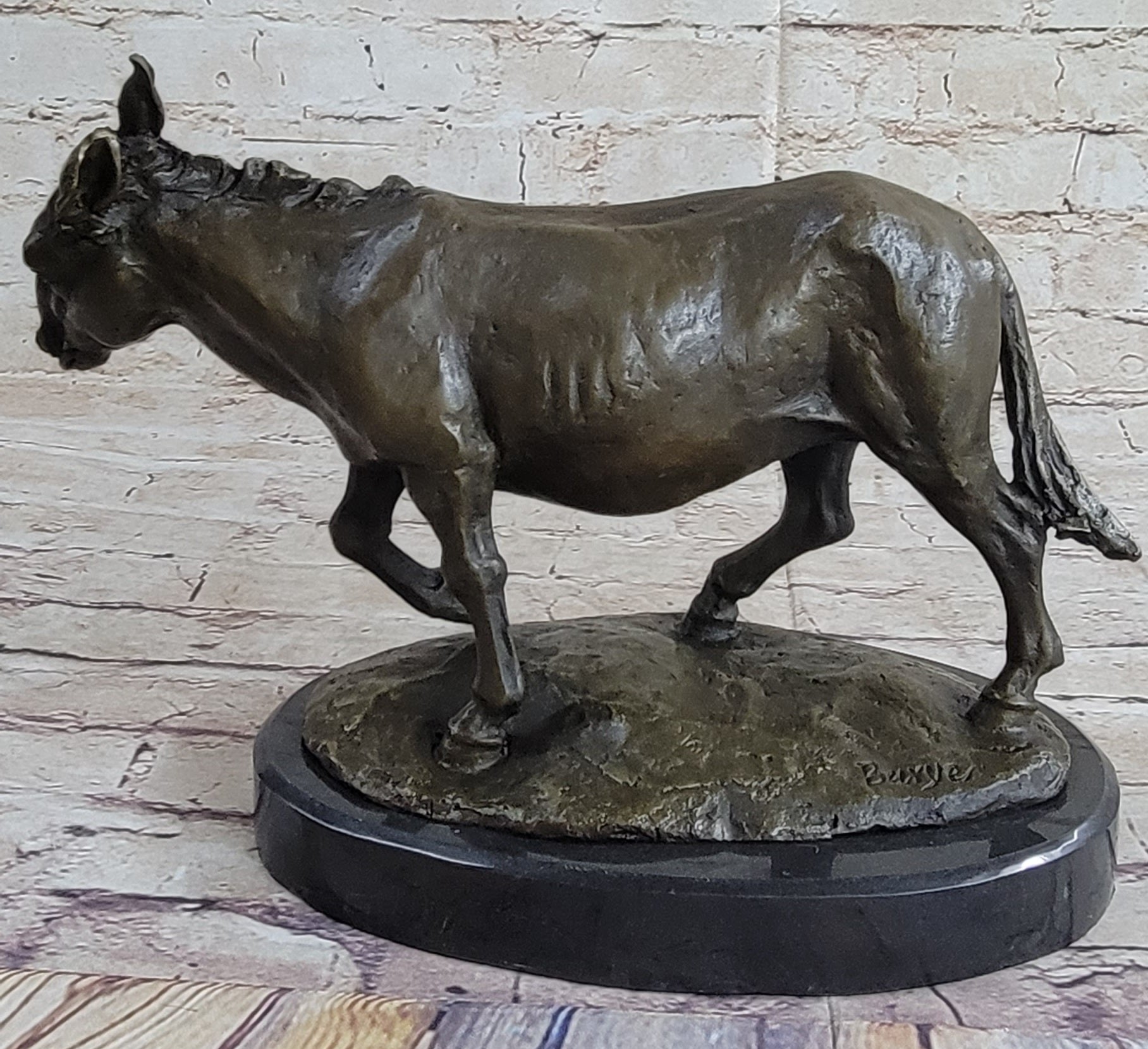 Vienna Cold Painted Bronze Donkey Hot Cast Sculpture