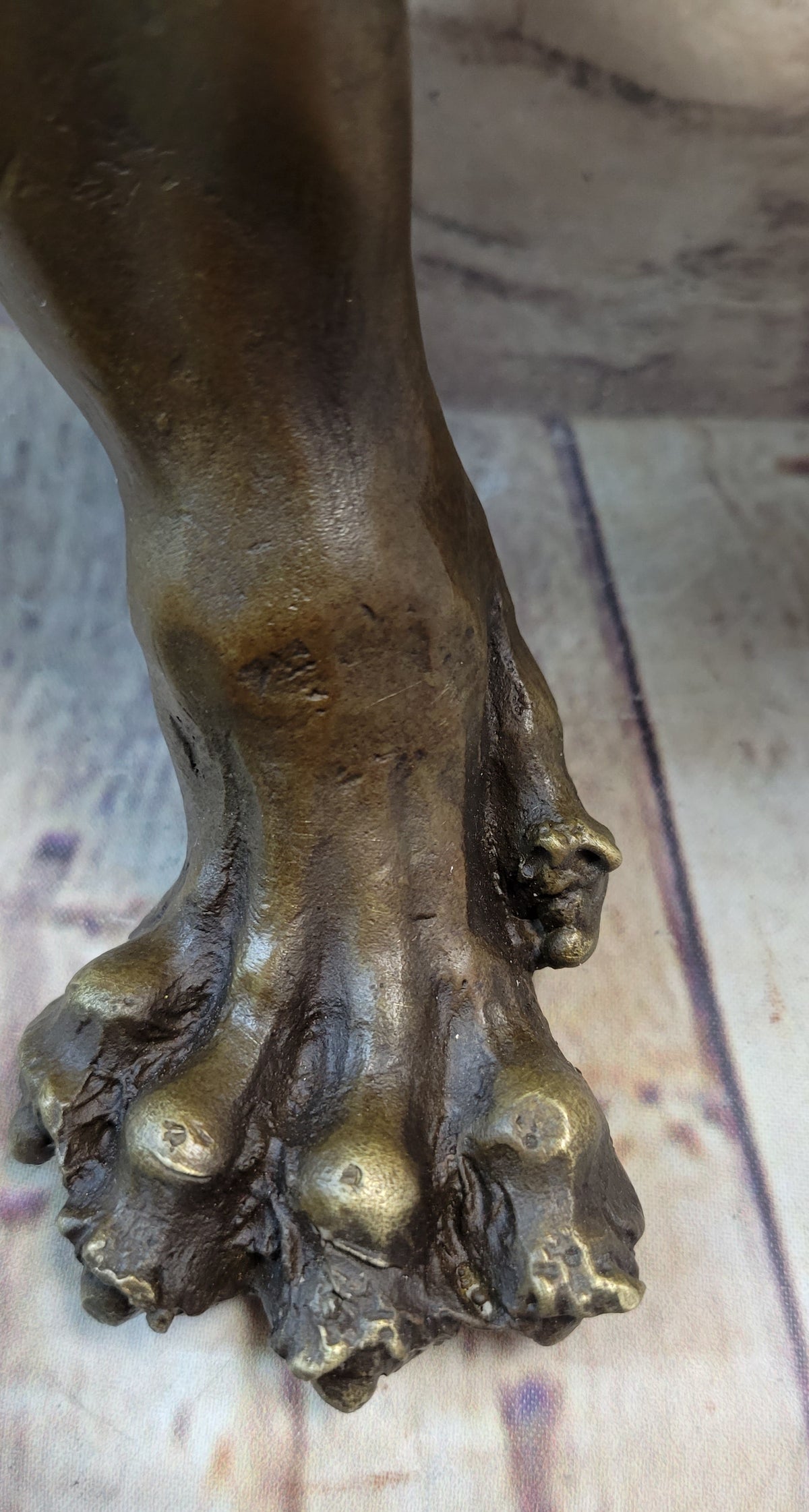 Roaring Guardian Lion Bronze Metal Sculpture Signed Art