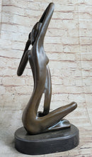 Large Abstract Aldo Vitaleh Italian Artisan Nude Female Bronze Figure Sculpture