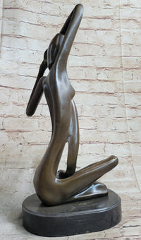 Large Abstract Aldo Vitaleh Italian Artisan Nude Female Bronze Figure Sculpture