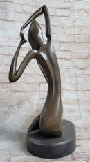Large Abstract Aldo Vitaleh Italian Artisan Nude Female Bronze Figure Sculpture