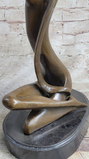 Large Abstract Aldo Vitaleh Italian Artisan Nude Female Bronze Figure Sculpture